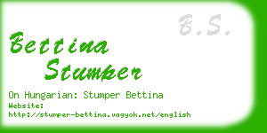 bettina stumper business card